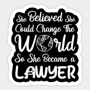 Women Lawyer Sticker